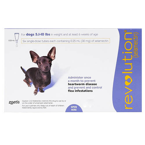 Revolution Very Small Dogs 5.1-10 Lbs (Purple) 6 Doses